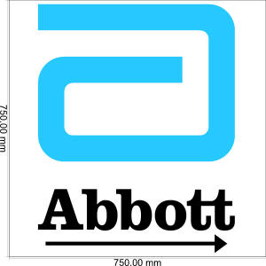 10772-DA abbott logo Reception Wall