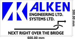 10899-AA Alken estate direction sign
