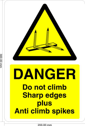 10906-B LSP Danger sharp edges