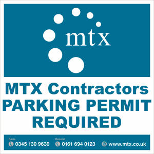 MTX Contracts Site Safety SS-0020 MTX Contractors PARKING PERMIT REQUIRED