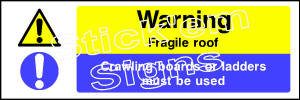 Warning Fragile Crawling boards CONS0032