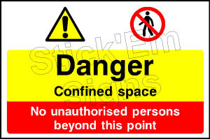 Danger confined space CONS0084