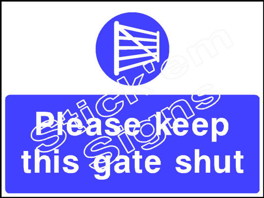 COUN0075 Please keep this gate shut