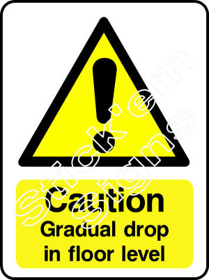 DDA0002 Caution Gradual drop in floor level
