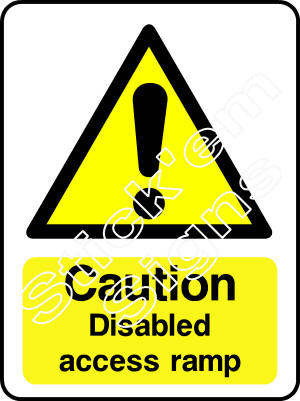 DDA0004 Caution Disabled access ramp