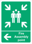 11475-B Fire Assembly Point arrow Left