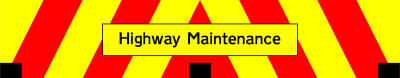 10673 Nissan rear hazard plate highway maintenance