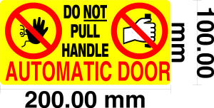 Automatic door do not pull 100x200mm