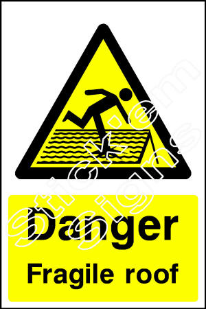 Danger fragile roof CONS0024