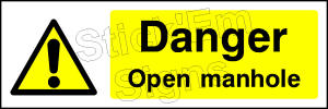 Danger Open manhole CONS0036