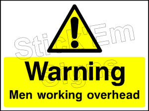 Warning men working overhead CONS0070