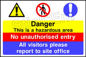 Danger this is a hazardos area CONS0080
