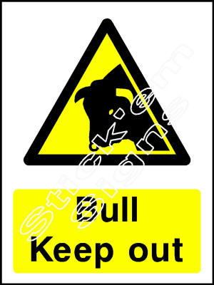 COUN0013 Bull Keep out