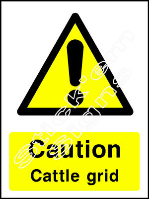COUN0024 Caution Cattle grid