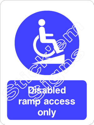 DDA0005 Disabled ramp access only