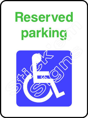 DDA0011 Reserved parking