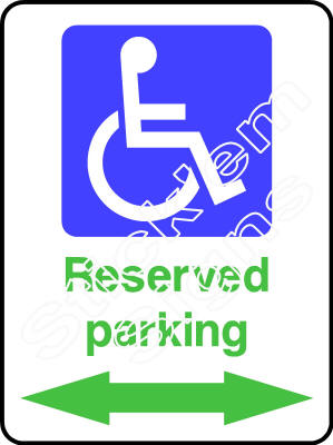 DDA0012 Reserved parking arrow both ways